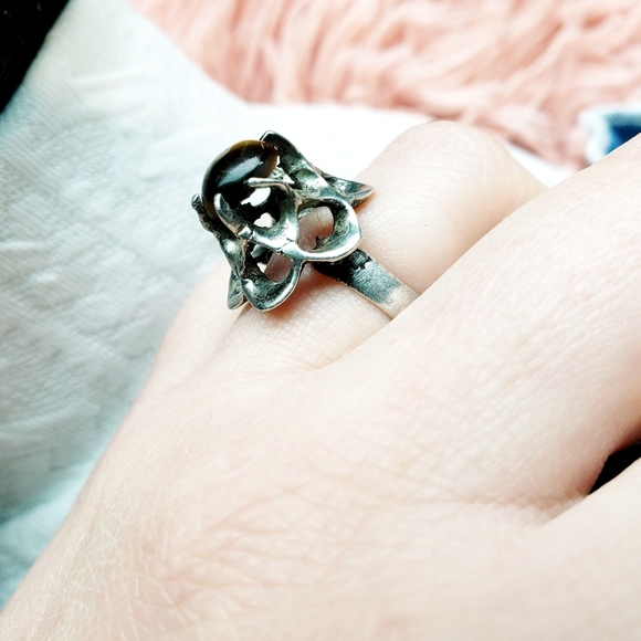 Handmade Modernist Taxco Tiger's Eye Ring - Picture 8 of 10